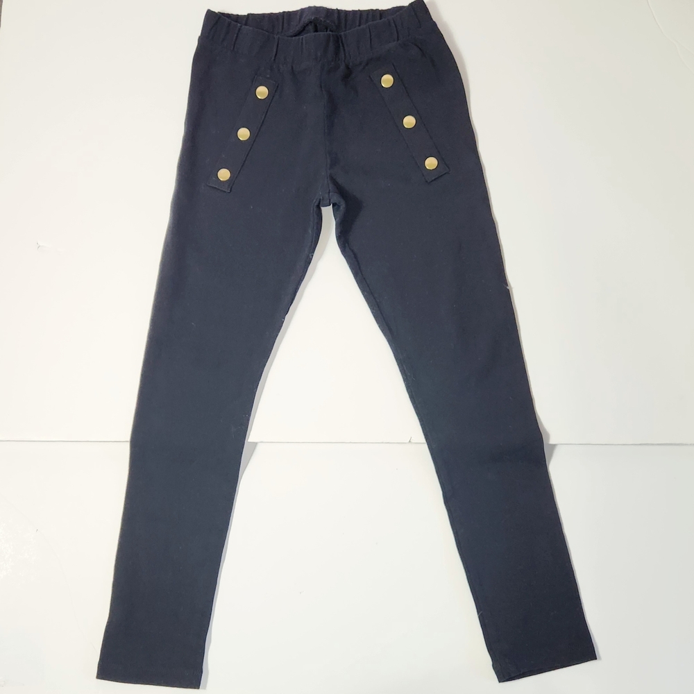The Children's Place BlackLeggings with Gold Buttons Size: 7/8